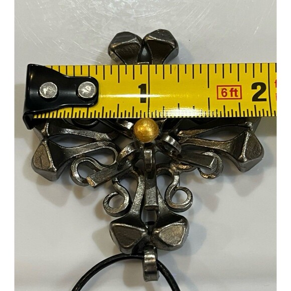 Y2K Gothic Victorian Style Cross Silver Tone Pendant Necklace Whimsigoth - Picture 8 of 9